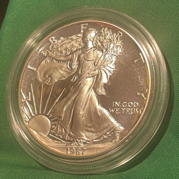 1987 S Proof Silver American Eagle MC Plastic Cubicle - Picture 4 of 5